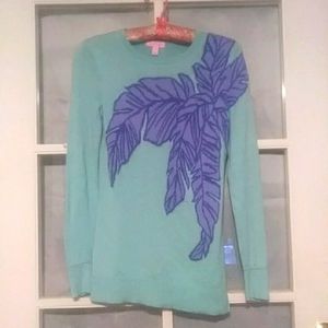 Lilly Pulitzer palm leaf sweater